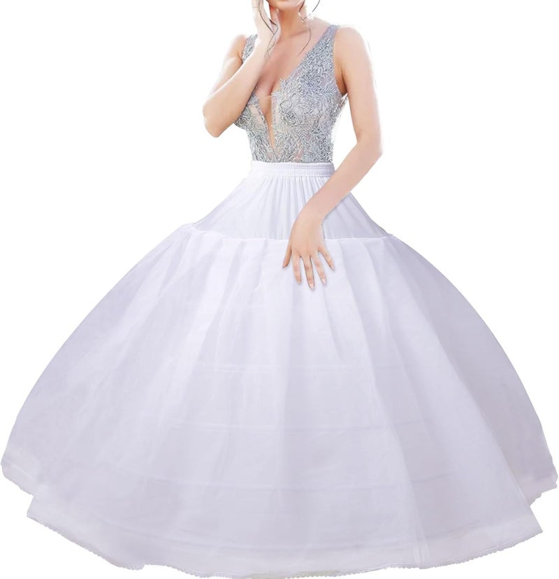 SHEJIZE Women’s Petticoat Skirt Crinoline for Girls Hoop Skirt Petticoat Underskirt Half Slips - Image 1